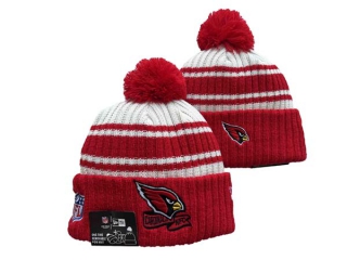 Wholesale NFL Arizona Cardinals New Era Red 2022 Sideline Sport Cuffed Pom Knit Hat 3030
