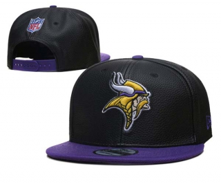 Wholesale NFL Minnesota Vikings New Era 9FIFTY Black Purple Snapback Hats 2015
