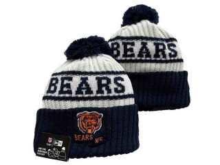 NFL Chicago Bears New Era Cream Navy 2022 Sideline Beanies Knit Hat 3048
