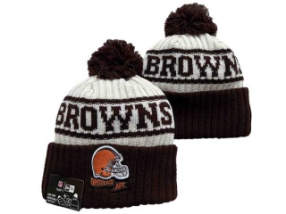 NFL Cleveland Browns New Era Cream Brown 2022 Sideline Beanies Knit Hat 3035