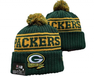 NFL Green Bay Packers New Era Green Yellow 2022 Sideline Beanies Knit Hat 3059