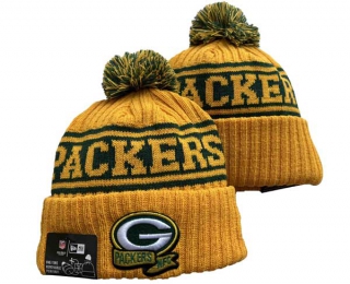 NFL Green Bay Packers New Era Yellow Green 2022 Sideline Beanies Knit Hat 3060