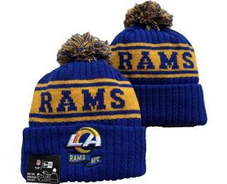 NFL Los Angeles Rams New Era Royal Yellow 2022 Sideline Beanies Knit Hat 3045