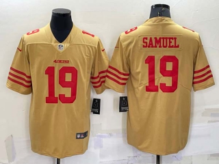 Men's San Francisco 49ers #19 Deebo Samuel Gold NEW 2022 Inverted Legend Stitched NFL Nike Limited Jersey