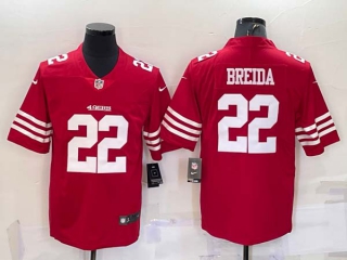 Men's San Francisco 49ers #22 Matt Breida 2022 New Red Vapor Untouchable Stitched Jersey
