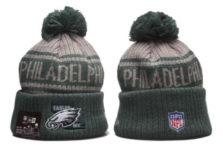NFL Philadelphia Eagles New Era Graphite Green 2022 Sideline Beanies Knit Hat 5013