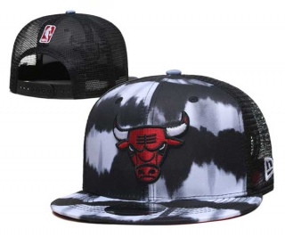 NBA Chicago Bulls New Era Black Hazy Trucker 9FIFTY Snapback Hat 3044