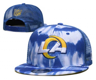 NFL Los Angeles Rams New Era Blue Hazy Trucker 9FIFTY Snapback Hat 3023