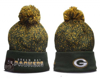 NFL Green Bay Packers New Era Green Iconic Gradient Cuffed Pom Knit Hat 5021