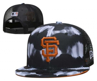 MLB San Francisco Giants New Era Black Hazy Trucker 9FIFTY Snapback Hat 3012