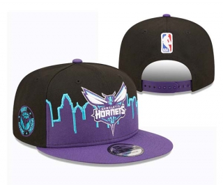 NBA Charlotte Hornets New Era Purple Black 2022 Tip-Off 9FIFTY Snapback Hats 3010