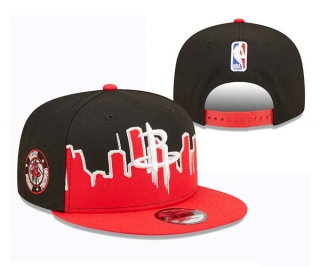 NBA Houston Rockets New Era Red Black 2022 Tip-Off 9FIFTY Snapback Hats 3014