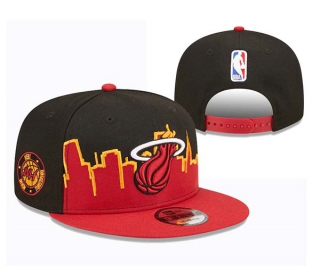 NBA Miami Heat New Era Red Black 2022 Tip-Off 9FIFTY Snapback Hats 3017