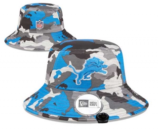 Wholesale NFL Detroit Lions New Era Embroidered Camo Bucket Hats 3002