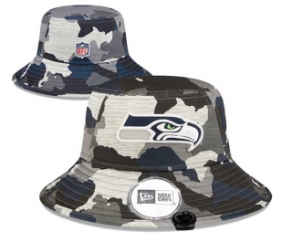 Wholesale NFL Seattle Seahawks New Era Embroidered Camo Bucket Hats 3005