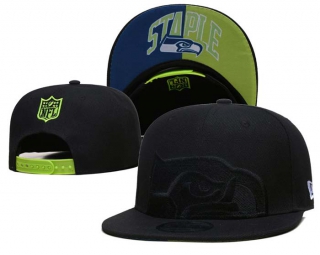 NFL Seattle Seahawks New Era Black On Black 9FIFTY Snapback Hat 6018