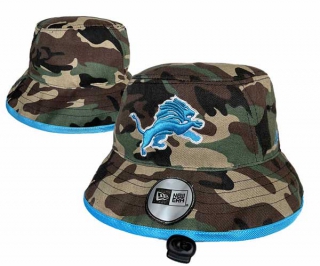 Wholesale NFL Detroit Lions New Era Embroidered Camo Bucket Hats 3003