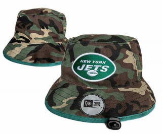 Wholesale NFL New York Jets New Era Embroidered Camo Bucket Hats 3003