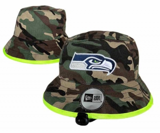 Wholesale NFL Seattle Seahawks New Era Embroidered Camo Bucket Hats 3006