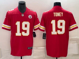 Men's Kansas City Chiefs #19 Kadarius Toney Red Vapor Untouchable Limited Stitched Football Jersey