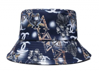 Wholesale Chanel Navy Bucket Embroidered Hat 7011