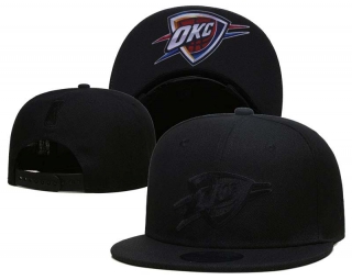NBA Oklahoma City Thunder New Era Black On Black 9FIFTY Snapback Hat 2003