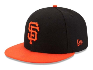 MLB San Francisco Giants New Era Black Orange Logo 9FIFTY Snapback Hat 2009