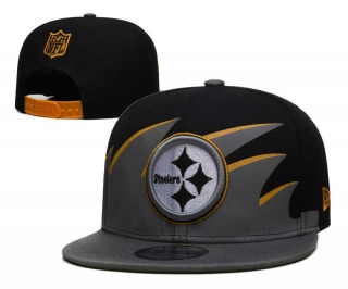 NFL Pittsburgh Steelers New Era Black Tidal Wave 9FIFTY Snapback Hat 6038