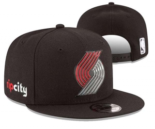NBA Portland Trail Blazers New Era Black 9FIFTY Snapback Hat 3013