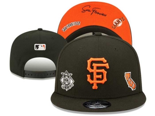 MLB San Francisco Giants New Era Black Identity 9FIFTY Snapback Hat 3015