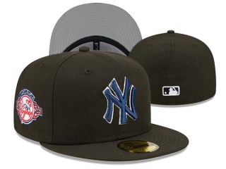 MLB New York Yankees New Era Black 100th Anniversary Undervisor 59FIFTY Fitted Hat 3001