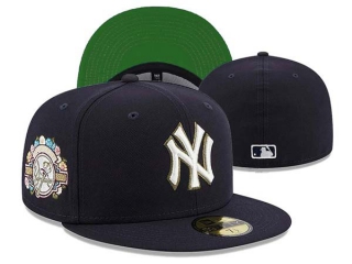 MLB New York Yankees New Era Navy 100th Anniversary Spring Training Botanical 59FIFTY Fitted Hat 3001