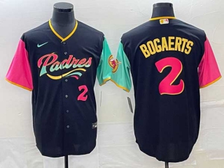 Men's San Diego Padres #2 Xander Bogaerts Number 2022 Black City Connect Cool Base Stitched Jersey