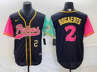 Men's San Diego Padres #2 Xander Bogaerts Number Black NEW 2023 City Connect Cool Base Stitched Jersey