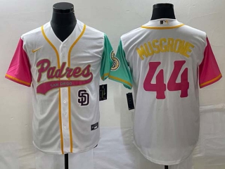 Men's San Diego Padres #44 Joe Musgrove White NEW 2023 City Connect Cool Base Stitched Jerseys