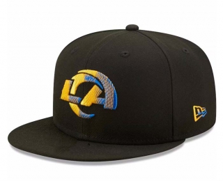 NFL Los Angeles Rams New Era Black Team Logo Color Dim 9FIFTY Snapback Hat 2005