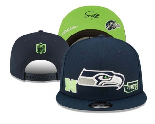 NFL Seattle Seahawks New Era Navy Identity 9FIFTY Snapback Hat 3033