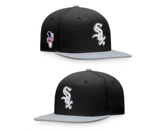 MLB Chicago White Sox Fanatics Branded Black Gray Fundamental Two-Tone Snapback Hat 2028