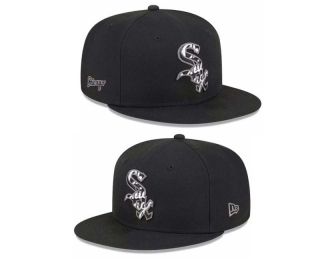 MLB Chicago White Sox New Era Black Script Fill 9FIFTY Snapback Hat 2035