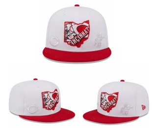 MLB Cincinnati Reds New Era White Red State 9FIFTY Snapback Hat 2013