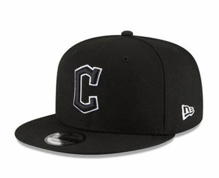 MLB Cleveland Guardians New Era Black 9FIFTY Snapback Hat 2018