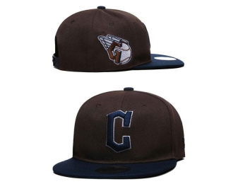 MLB Cleveland Guardians New Era Brown Navy Primary Logo 9FIFTY Snapback Hat 2020