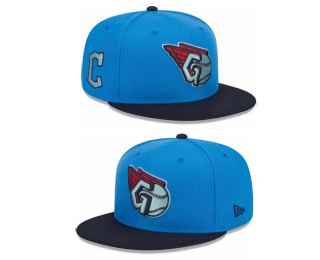 MLB Cleveland Guardians New Era Royal Navy Side Patch 9FIFTY Snapback Hat 2023