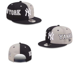 MLB New York Yankees New Era Navy Gray Team Split 9FIFTY Snapback Hat 2202