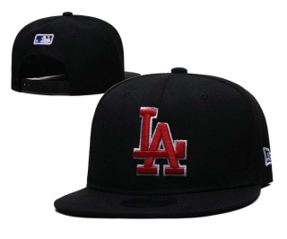 MLB Los Angeles Dodgers New Era Black Red Logo 9FIFTY Snapback Hat 2185