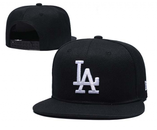 MLB Los Angeles Dodgers New Era Black White Logo 9FIFTY Snapback Hat 2188