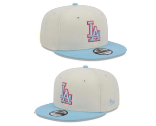 MLB Los Angeles Dodgers New Era Cream Light Blue 9FIFTY Snapback Hat 2200