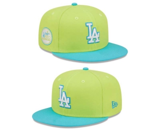 MLB Los Angeles Dodgers New Era Neon Green Aqua 1980 All-Star Game 9FIFTY Snapback Hat 2219