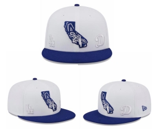 MLB Los Angeles Dodgers New Era White Royal State 9FIFTY Snapback Hat 2261