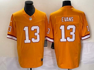 Men's Tampa Bay Buccaneers #13 Mike Evans Orange Throwback Limited Stitched Jersey